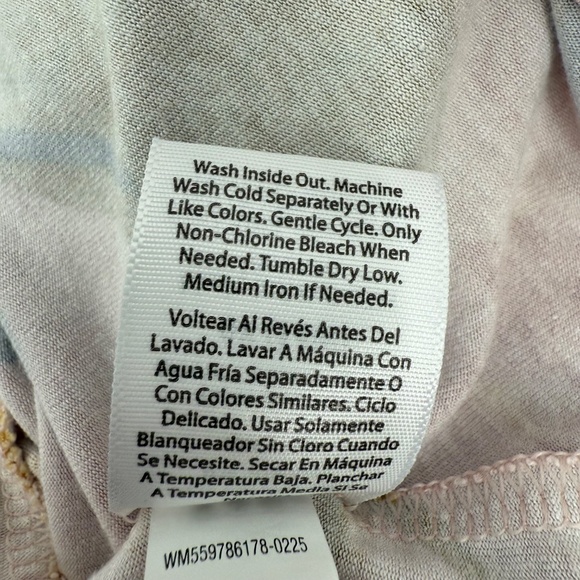 Terra Sky Dress Women 0X Pink Green Floral Short Sleeve Shirt Comfy Pockets - Picture 7 of 10